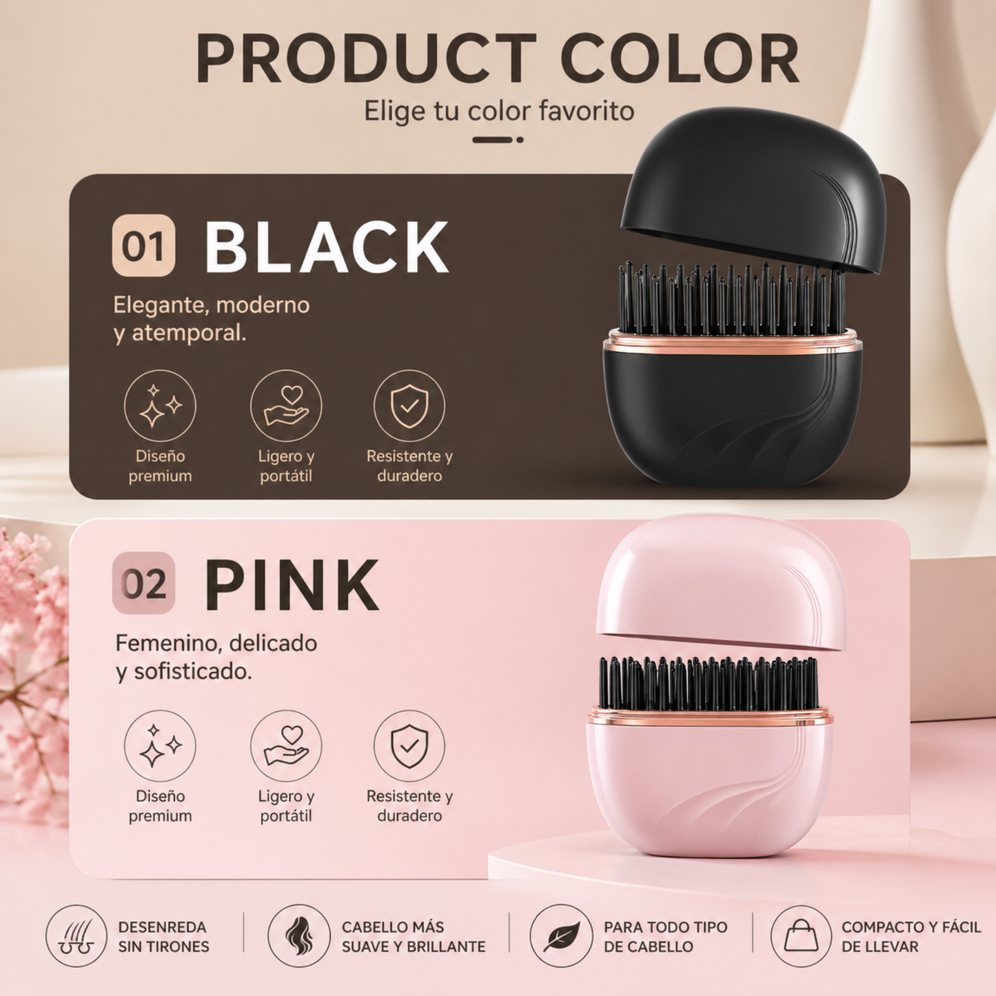 Portable Hair Straightening Brush